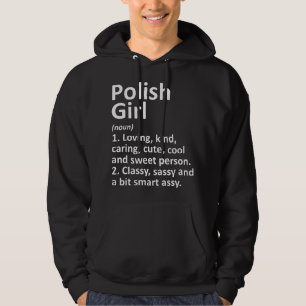 Veste À Capuche FILLE POLONAISE POLOGNE Cadeau Drôle Maison Racine