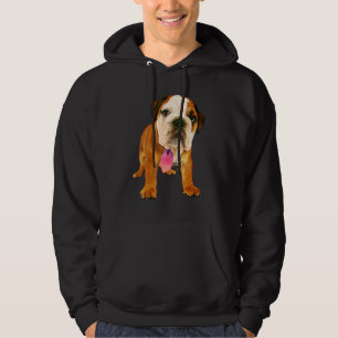 Veste À Capuche Filtre à peinture à l'huile mignonne Chien taureau
