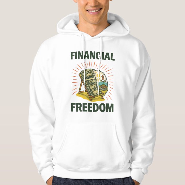 Veste À Capuche Financial Freedom Bold Beach Chair & Sunny Vibes (Devant)