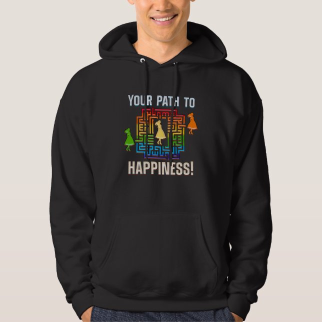 Veste À Capuche FIND WAY TO YOUR HAPPINESS happiness maze (Devant)