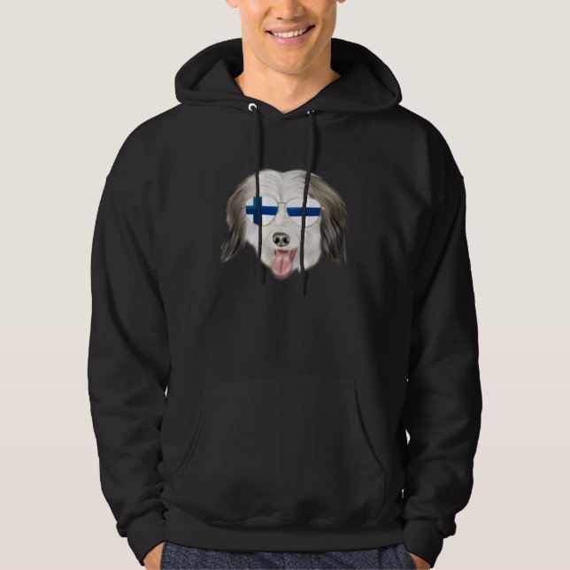 Veste À Capuche Finnish Flag Coton de Tulear Dog Finland Pocket (Devant)