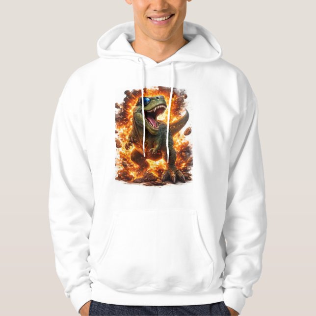 Veste À Capuche Fire Blast Dinosaur 3D Graphic T-Shirt | Bold Stre (Devant)