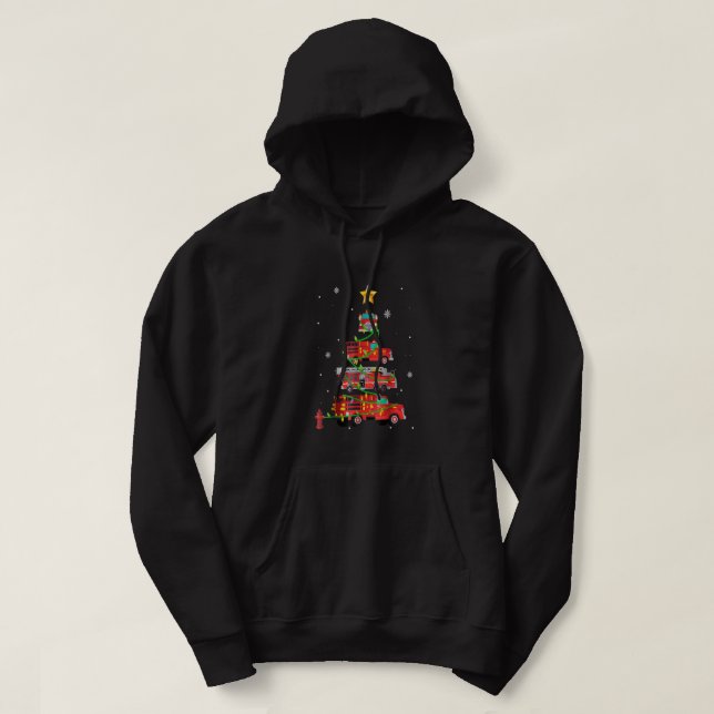 Veste À Capuche Firefighter Fire Truck Christmas Tree Xmas (Design devant)