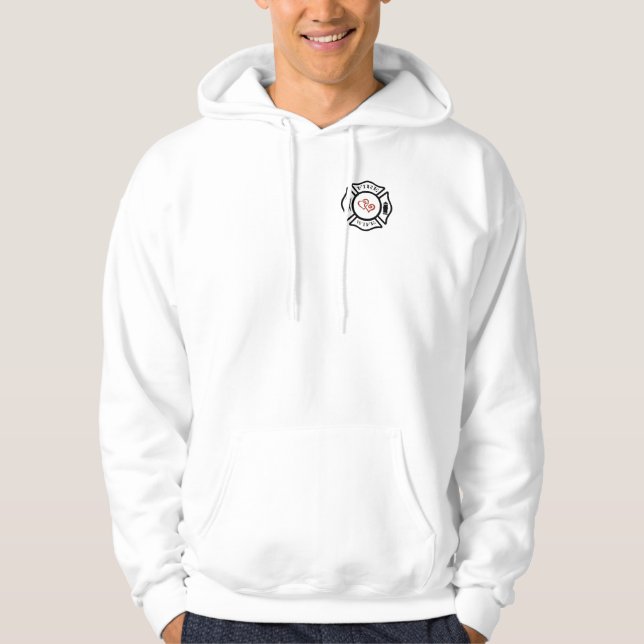 Veste À Capuche FireWife avec le centre de coeur de croix maltaise (Devant)