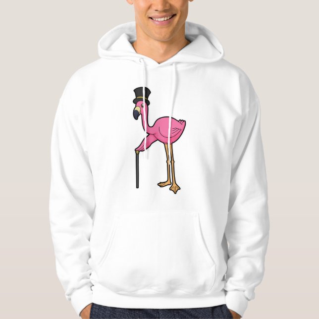 Veste À Capuche Flamant rose comme Groom avec Casquette & canne (Devant)