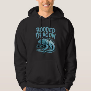 Veste À Capuche Flammes de dragon à capuchon bleu