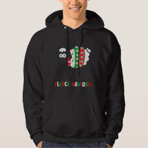 Veste À Capuche Fleece Navidad Fundy Espagnol Xmas Pun Avec Mignon