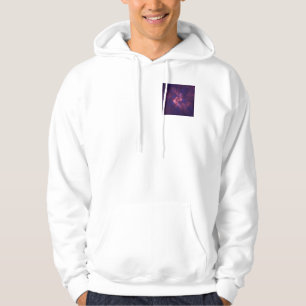 Veste À Capuche Fleur Abstraite Mélange De Motifs Violet Et Bleu