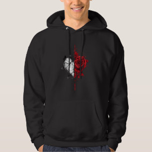 Veste À Capuche Fleur de rose rouge Botaniste Jardin Jardinage Fle