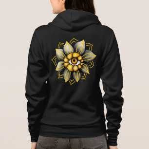 Veste À Capuche Fleur des yeux en noir et jaune - Halloween amusan