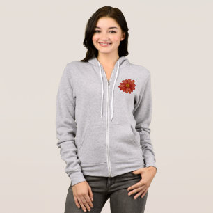 Veste À Capuche fleur rouge