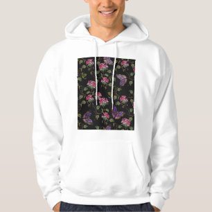Veste À Capuche Fleurs de datura brodées : Art Botanique