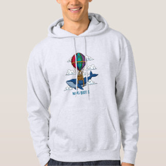 Veste À Capuche Flying Blue Whale with Hot Air Balloon