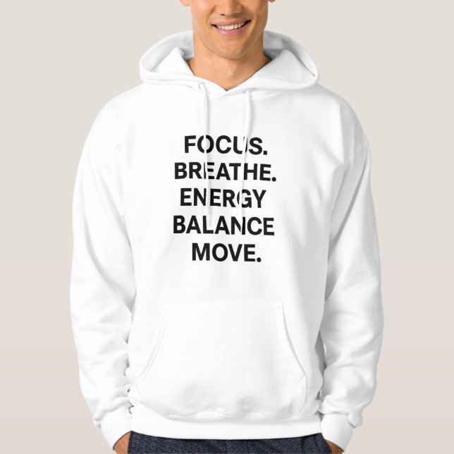 Veste À Capuche Focus Breathe Energy Balance Move - Mot minimalist (Devant)