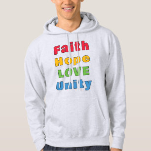 Veste À Capuche Foi Espoir Amour Unité      