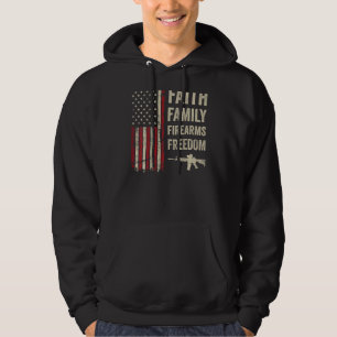 Veste À Capuche Foi Famille Armes à feu & Liberté Patriotique Pro