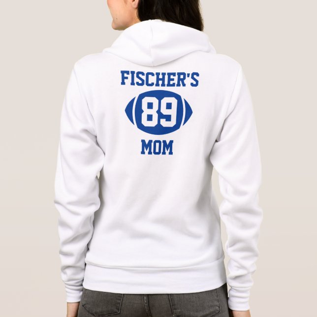 Veste À Capuche Football Maman Bleu (Dos)