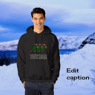 Veste À Capuche Formation d'hiver coutume texte xmas runners