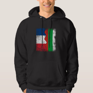 Veste À Capuche France Bulgarie Drapeaux Moitié bulgare Racines fr