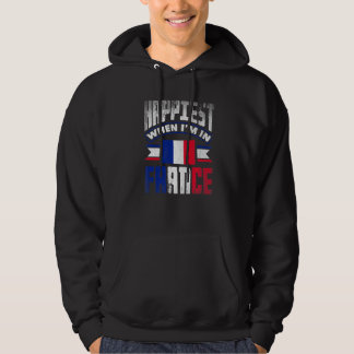 Veste À Capuche France Français Drapeau Français Plus Heureux Quan