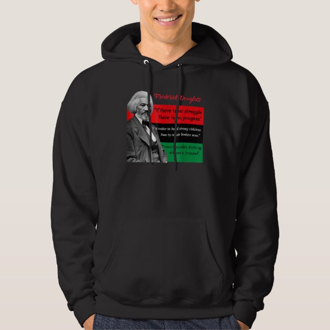 Veste À Capuche Frederick Douglass Quotes Pan African Flag Black H (Devant)