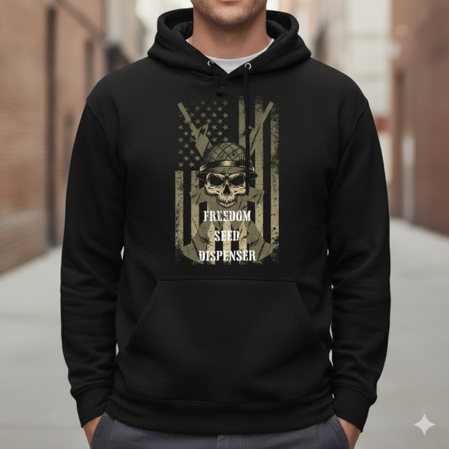 Veste À Capuche Freedom Seed Dispenser Patriotic Skull Hoodie (Créateur téléchargé)