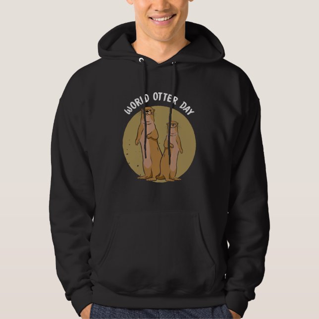 Veste À Capuche Funky Otter  for sweet otter fans and  otters (Devant)