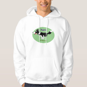 Veste À Capuche Funny Border Collie chien en course dessin animé