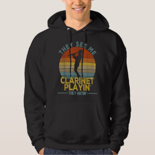 Veste À Capuche Funny Clarinet Quota Clarinet Player Musician Retr