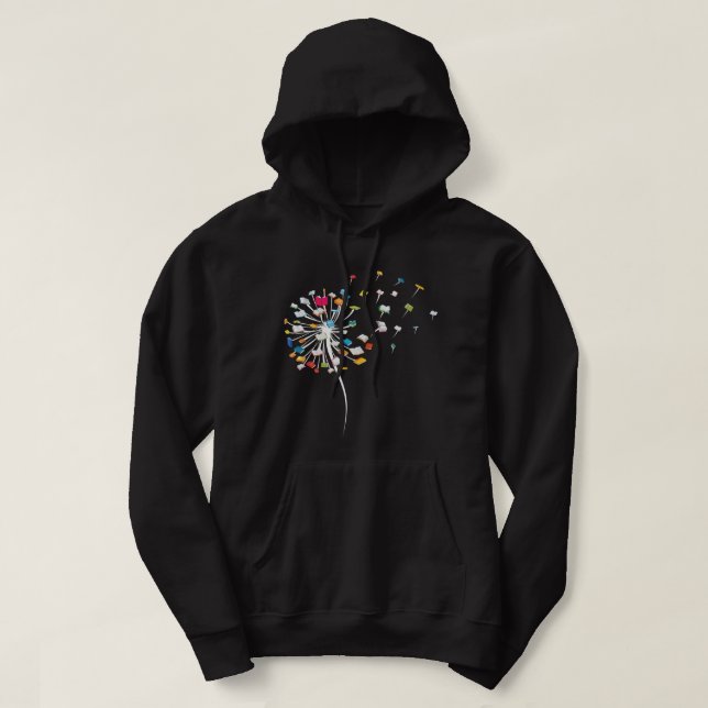 Veste À Capuche Funny Dandelion Books Gift For Reading Lover Women (Design devant)