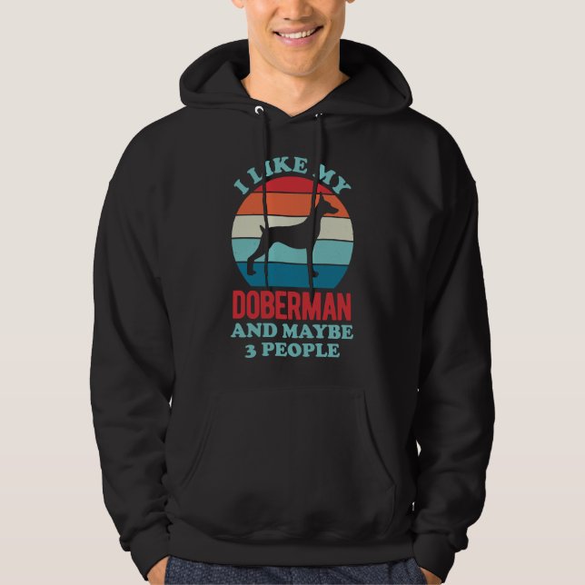 Veste À Capuche Funny Doberman 207 (Devant)