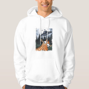 Veste À Capuche Funny Giraffe UFO Zoo Animal Weird Meme Graphique 