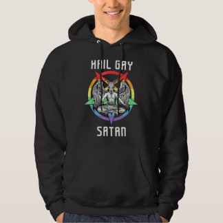 Veste À Capuche Funny Hail Gay Satan LGBT Goth Gay pride Baphomet