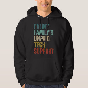 Veste À Capuche Funny Im Mes Familles Ordinateur De Support Techni