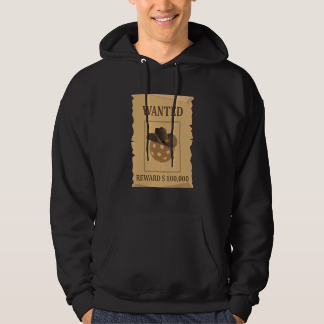 Veste À Capuche Funny Pickleball Wanted Poster Pickleball Lover Pl (Devant)