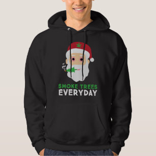 Veste À Capuche Funny Stoner Père Noël Smoke Trees Pajama de Noël