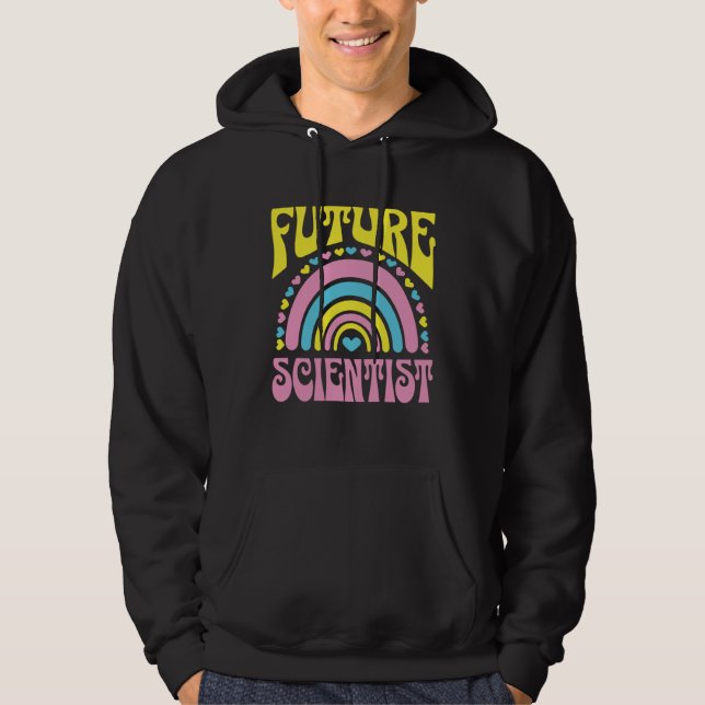 Veste À Capuche Future Scientist Bright Retro Rainbow Scientists T (Devant)