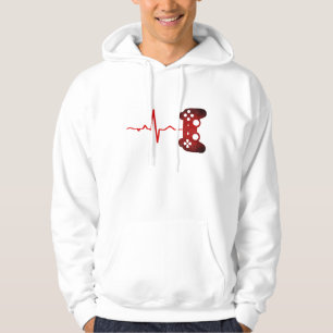 Veste À Capuche Gamer Heartbeat Jeux Vidéos Jeu Garçons Ados Homme
