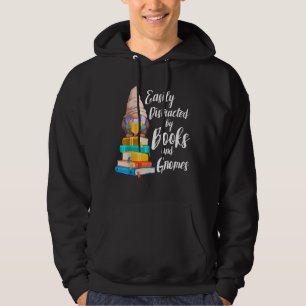 Veste À Capuche Garden Gnome Facilement Distrait Par Livres Gnomes