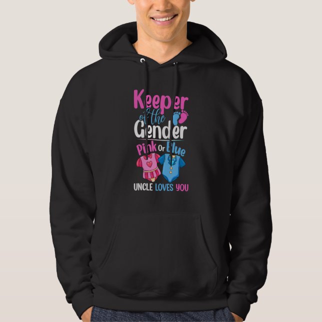 Veste À Capuche Gardien Du Genre Rose Ou Bleu Oncle Vous Aime (Devant)
