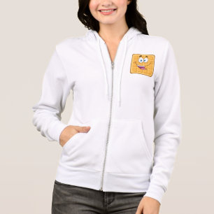 Veste À Capuche Gaufre Kawaii Souriant Nourriture de Petit Déjeune