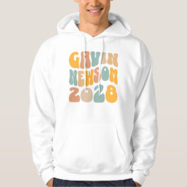 Veste À Capuche Gavin Newsom 2028 Pour Président Wavy Text