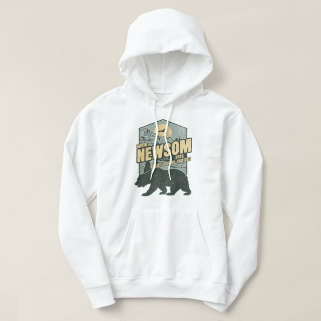 Veste À Capuche Gavin Newsom 2028 Résister Protéger Défendre (Design devant)