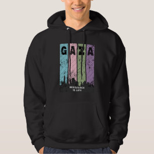 Veste À Capuche GAZA Vintage Distressed Hoodie   Solidarité