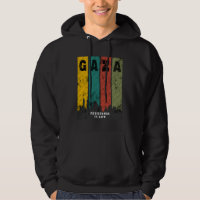 GAZA Vintage Distressed Hoodie | Solidarité