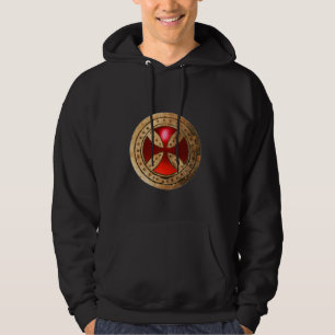 Veste À Capuche Gemme rouge rouge CROISÉE ANTIQUE de TEMPLAR