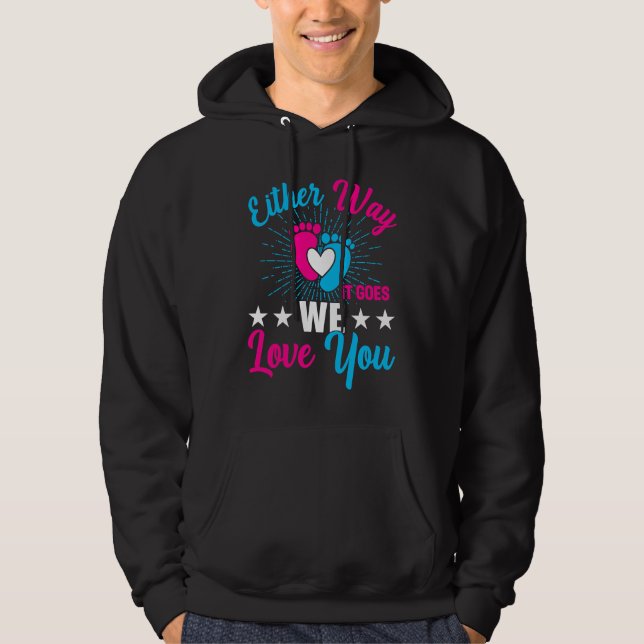 Veste À Capuche Gender Announcement  Either Way it Goes We Love yo (Devant)