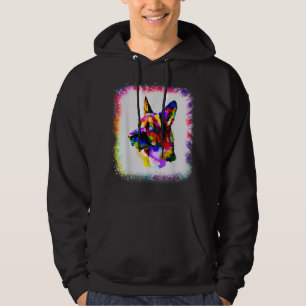 Veste À Capuche Géométrique GSD Allemand Berger Chien Garçon Tie D