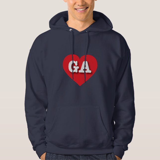 Veste À Capuche Georgia Red Heart - J'aime GA (Devant)