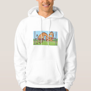 Veste À Capuche Girafe Drôle Cartoon Saut en Hauteur